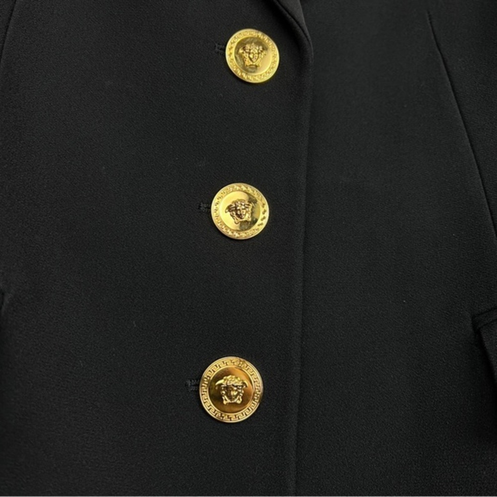 Versace 2020 Rare Puff Sleeve Shoulder Logo Button Blazer Jacket - Picture 8 of 13